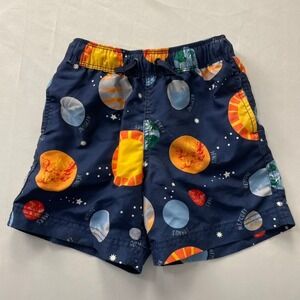 Hanna Andersson Boys Solar System Planet Swim Trunks Navy Blue Size 100 US 4